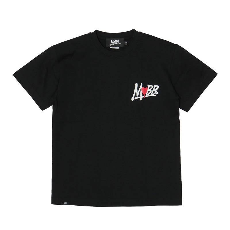 HEART DRIP CAMO T-SHIRT -BLACK- -BLACK-