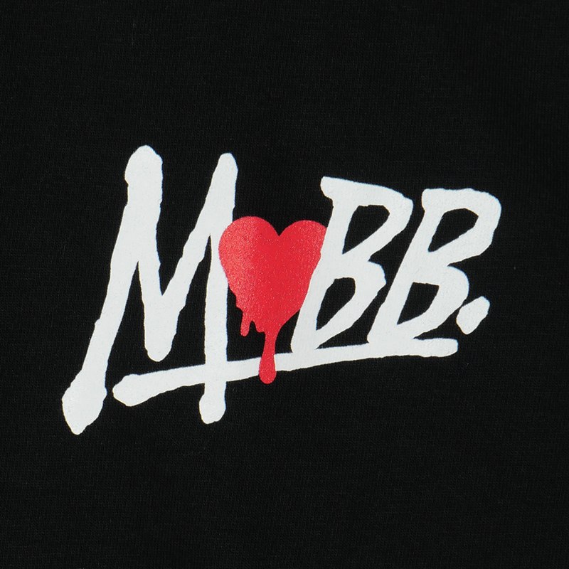 HEART DRIP CAMO T-SHIRT -BLACK- -BLACK-