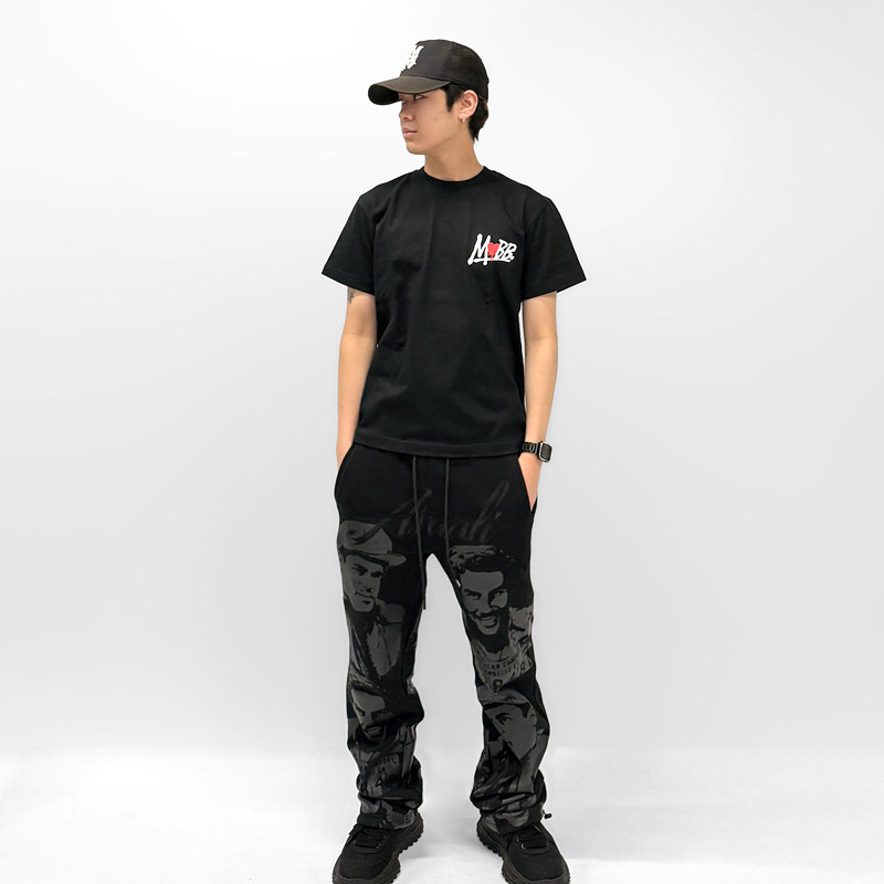 HEART DRIP CAMO T-SHIRT -BLACK- -BLACK-