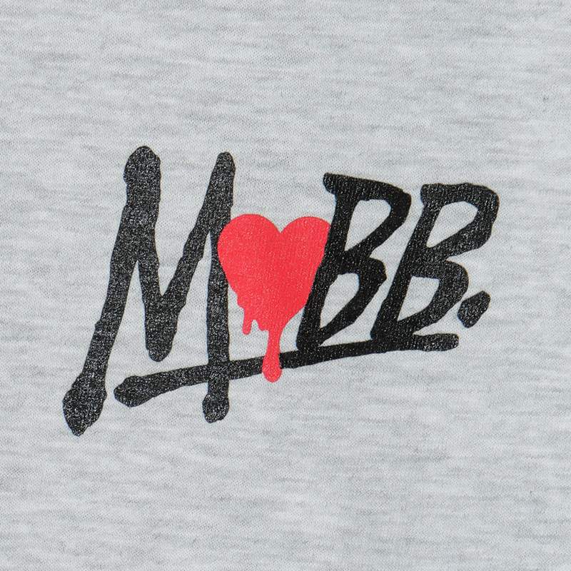 HEART DRIP CAMO T-SHIRT -GREY-