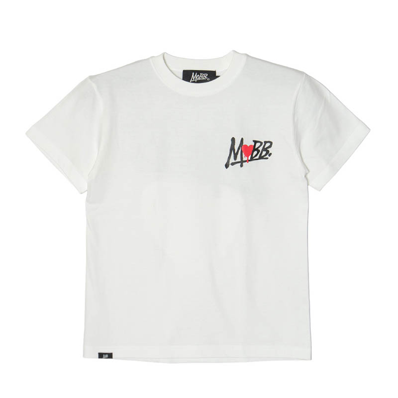 HEART DRIP CAMO T-SHIRT -WHITE-