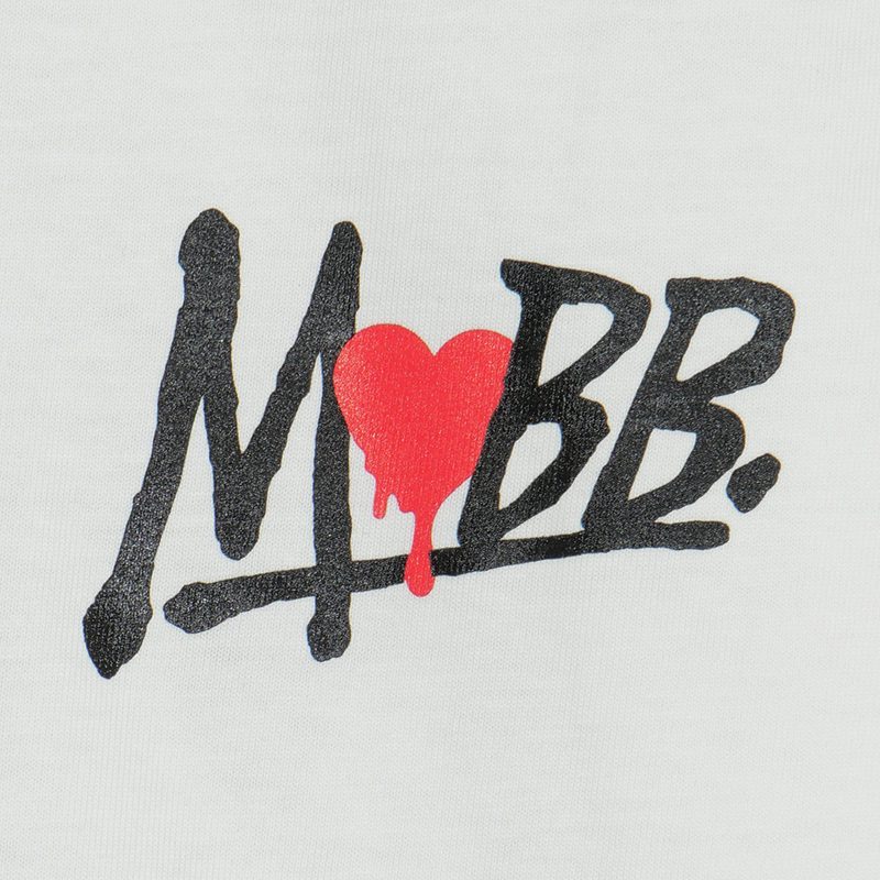 HEART DRIP CAMO T-SHIRT -WHITE-