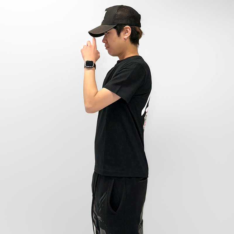 HEART DRIP CAMO T-SHIRT -WHITE-