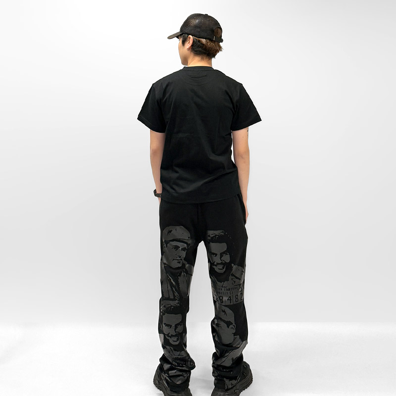 OG TRIM STONE LEOPARD T-SHIRT -BLACK×BEIGE-