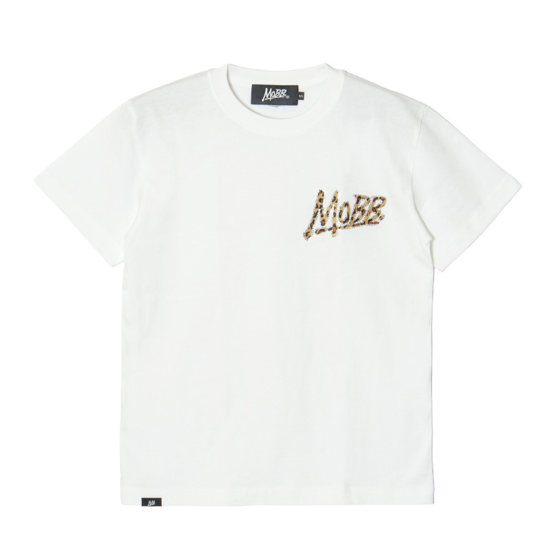 OG TRIM STONE LEOPARD T-SHIRT -WHITE×BEIGE-