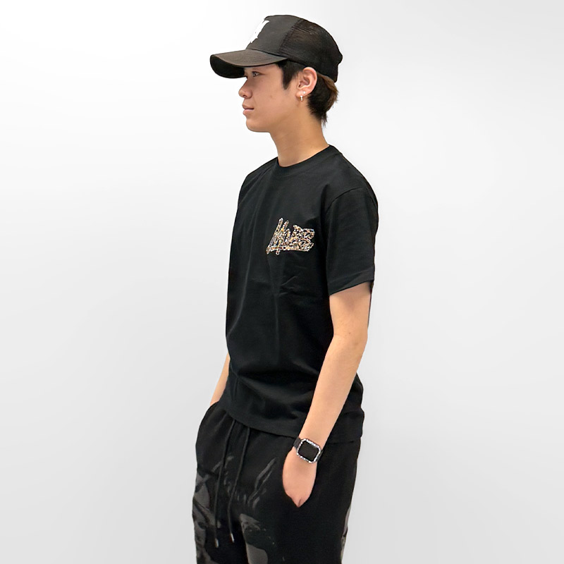 OG TRIM STONE LEOPARD T-SHIRT -WHITE×BEIGE-