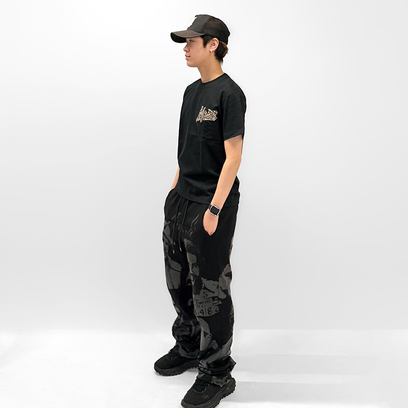 OG TRIM STONE LEOPARD T-SHIRT -WHITE×PINK-