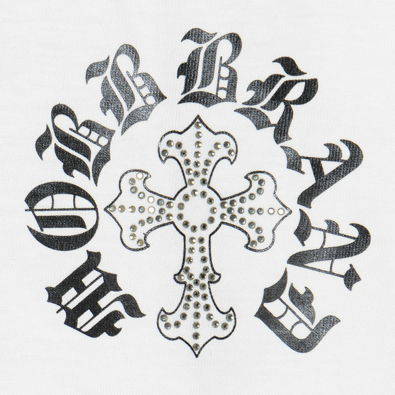 CROSS STUDS STONE T-SHIRT -WHITE-