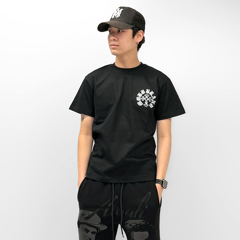 CROSS STUDS STONE T-SHIRT -WHITE-