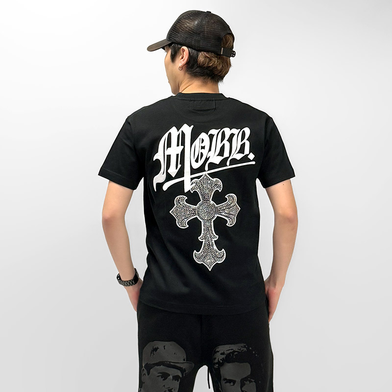 CROSS STUDS STONE T-SHIRT -WHITE-