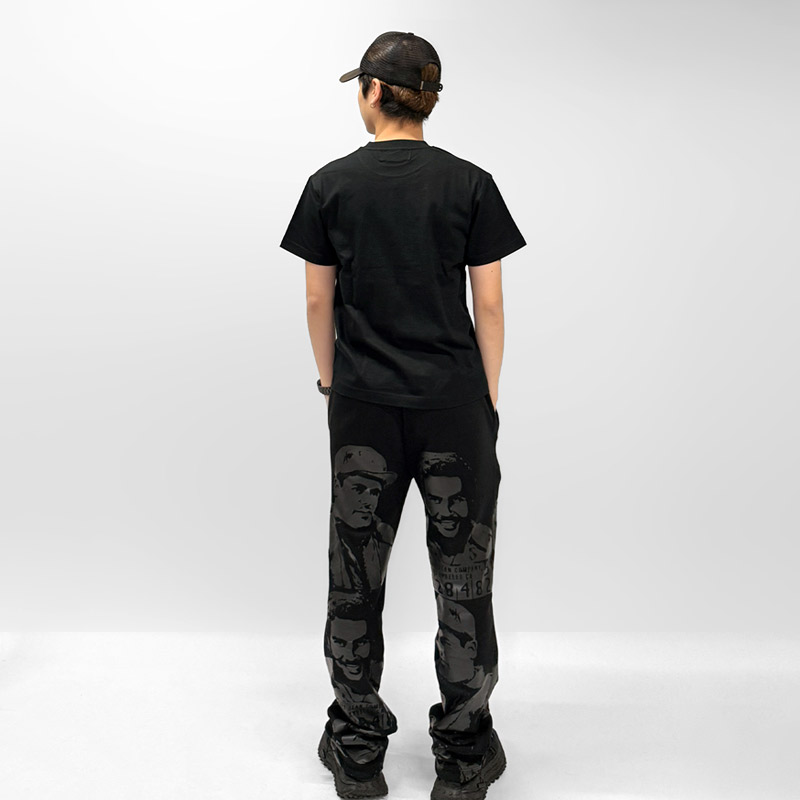 OG METAL HEART T-SHIRT -BLACK×SILVER-