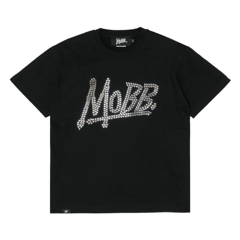 OG METAL HEART T-SHIRT -BLACK×SILVER-