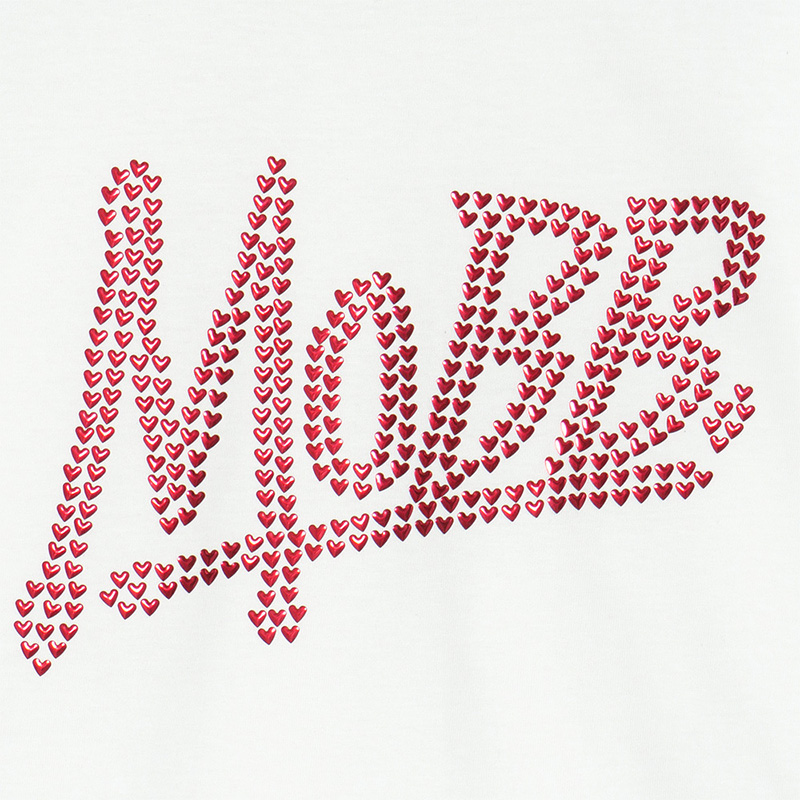 OG METAL HEART T-SHIRT -WHITE×RED-