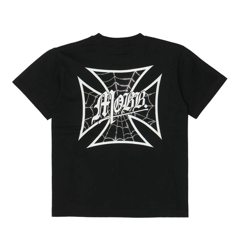WEB CROSS T-SHIRT -BLACK-
