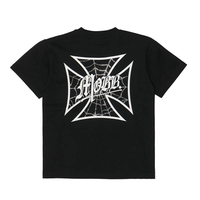 WEB CROSS T-SHIRT -BLACK-