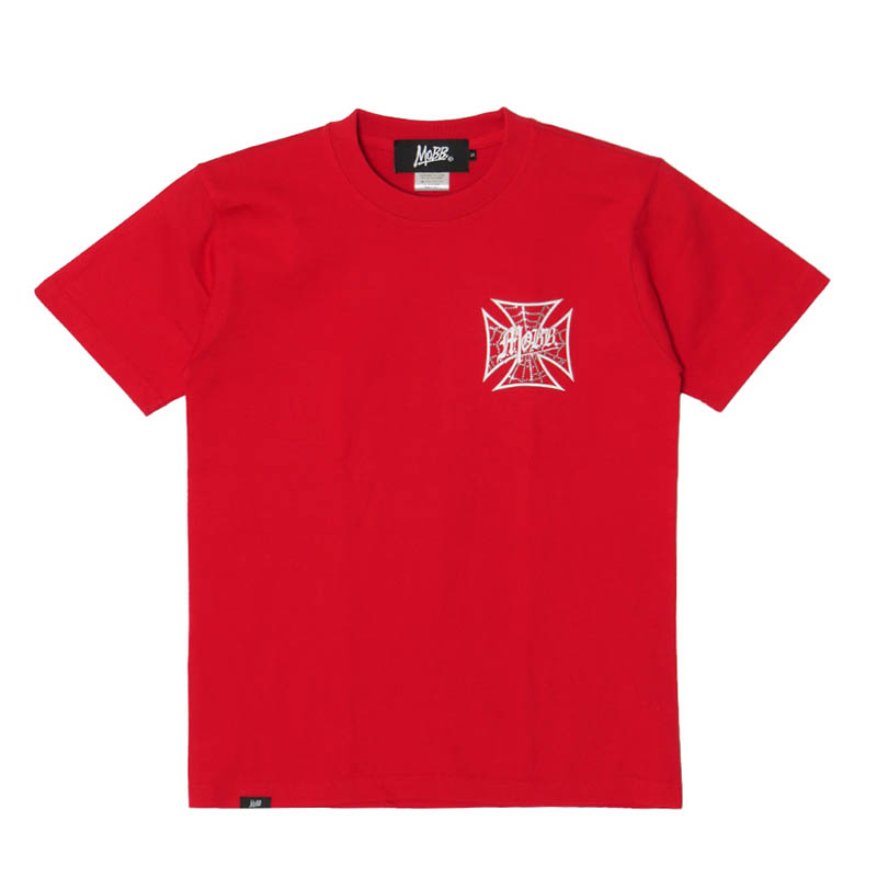 WEB CROSS T-SHIRT -RED-