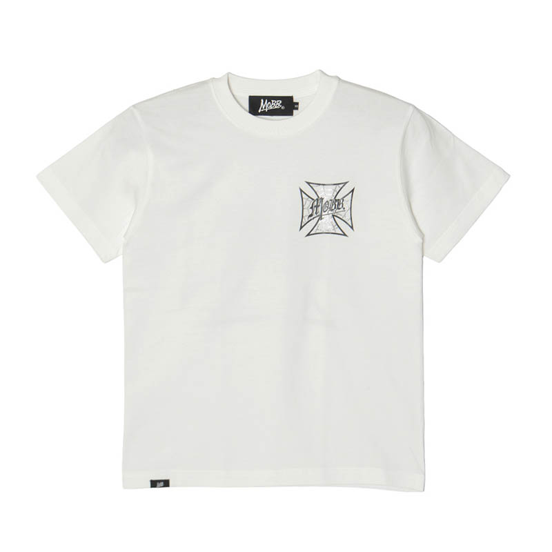 WEB CROSS T-SHIRT -WHITE-