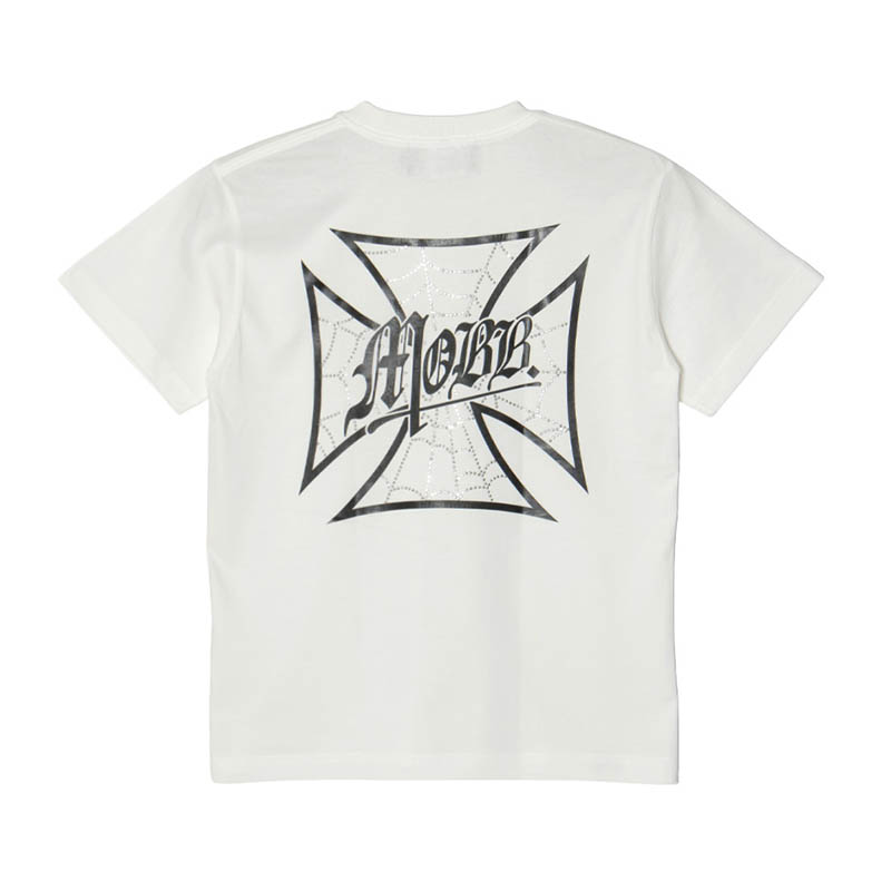 WEB CROSS T-SHIRT -WHITE-