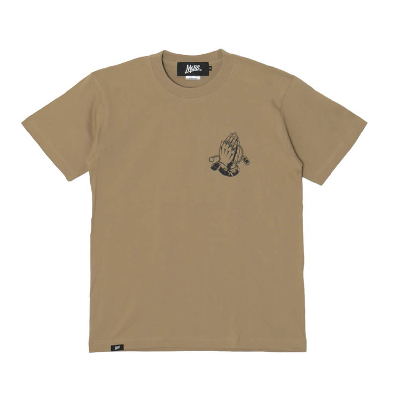 PRAY HANDS T-SHIRT -BEIGE-