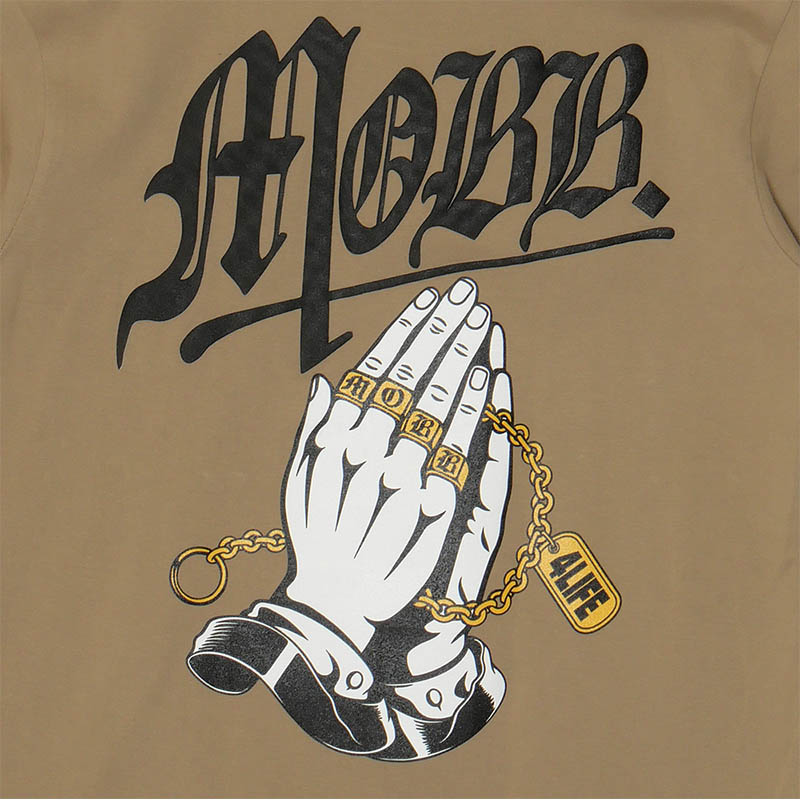PRAY HANDS T-SHIRT -BEIGE-