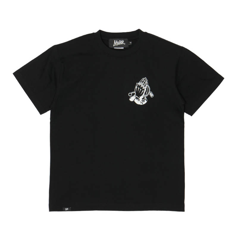 PRAY HANDS T-SHIRT -BLACK-