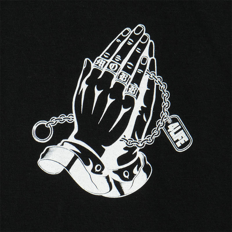 PRAY HANDS T-SHIRT -BLACK-