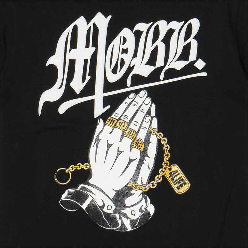 PRAY HANDS T-SHIRT -BLACK-