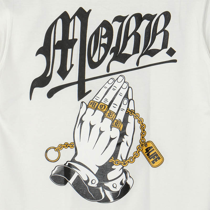 PRAY HANDS T-SHIRT -WHITE-