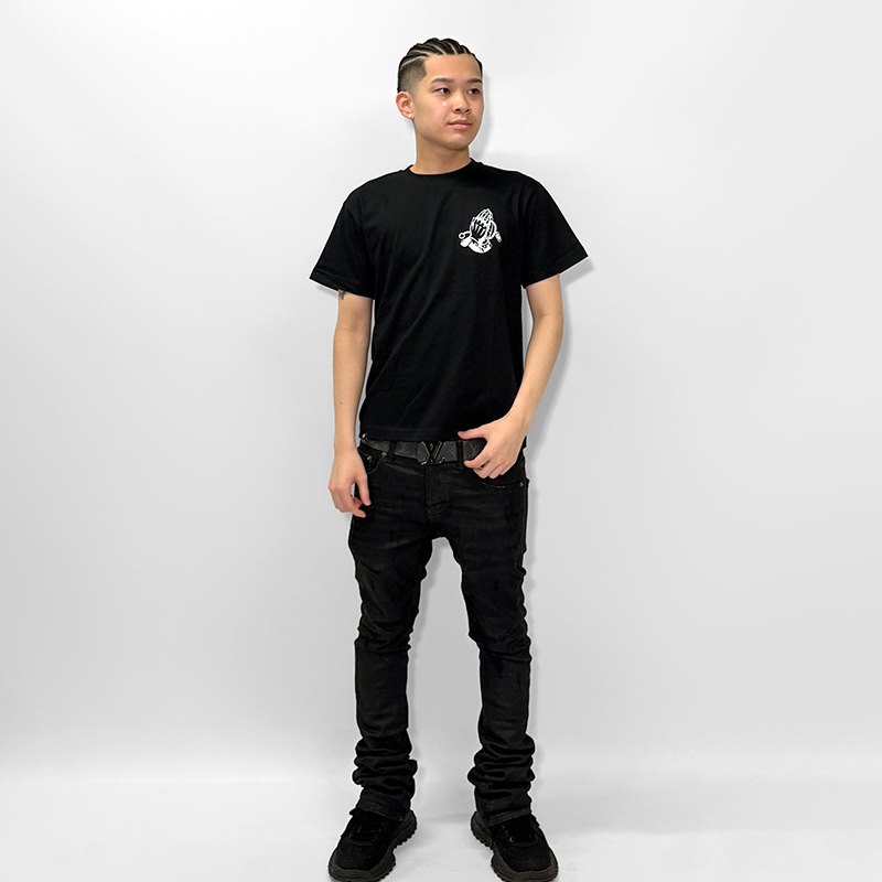 PRAY HANDS T-SHIRT -WHITE-