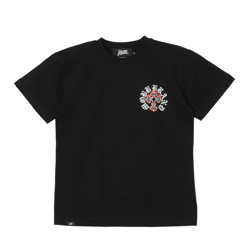 FLAME CROSS T-SHIRT -BLACK-
