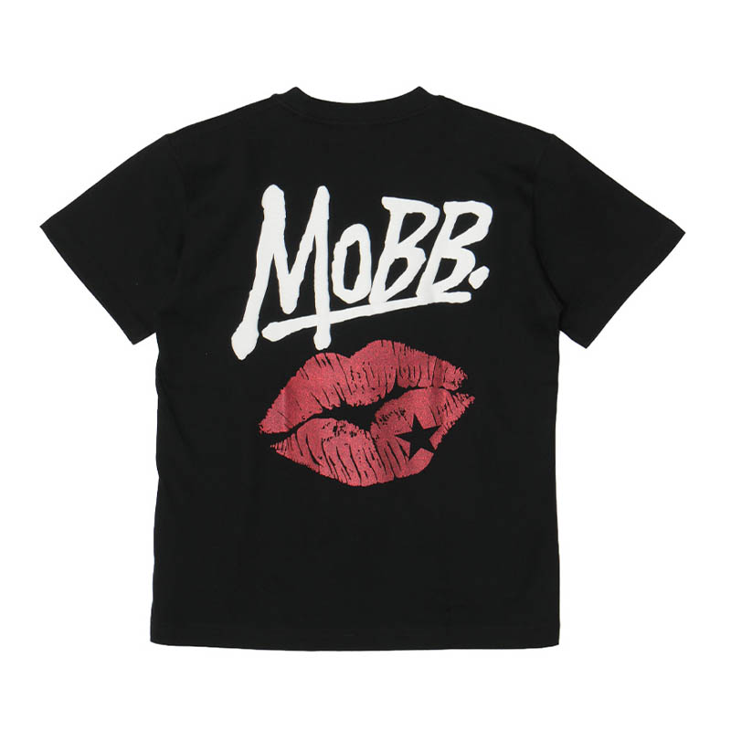 GLITTER KISS T-SHIRT -BLACK-