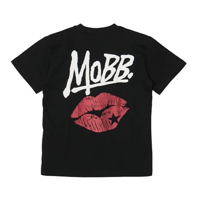 GLITTER KISS T-SHIRT -BLACK-