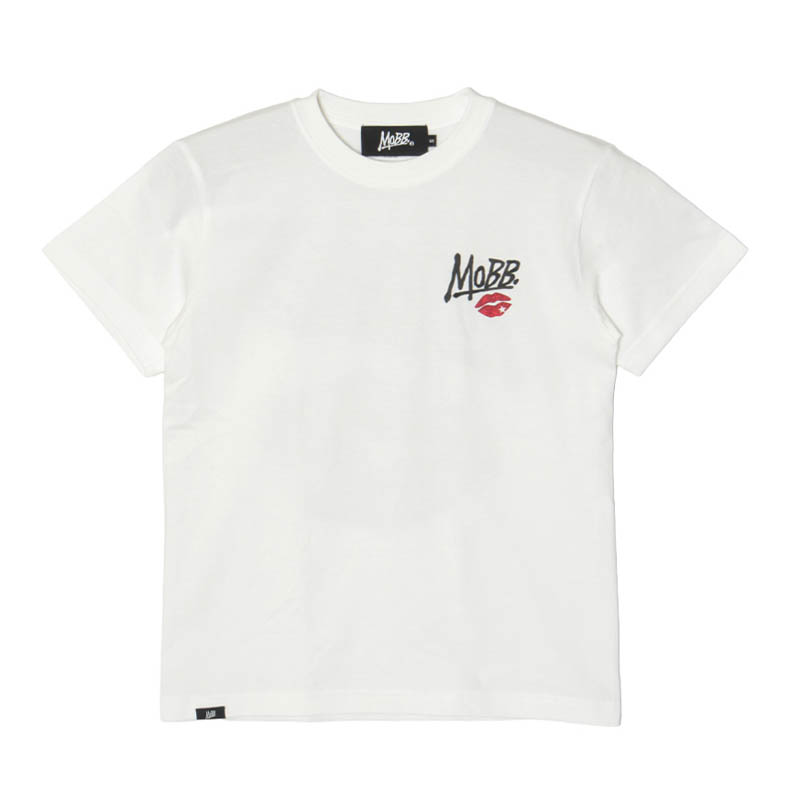 GLITTER KISS T-SHIRT -WHITE-