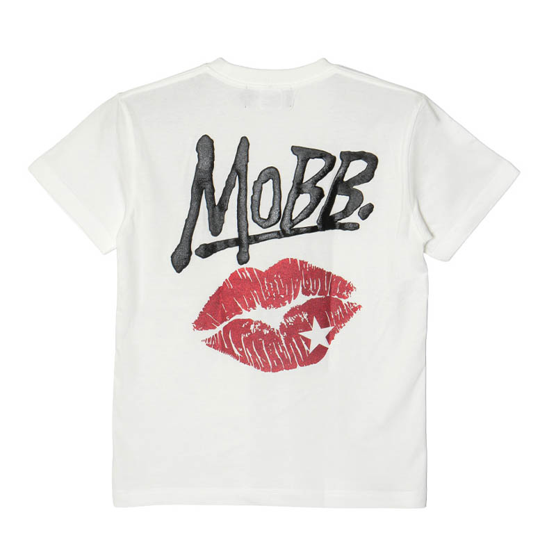 GLITTER KISS T-SHIRT -WHITE-