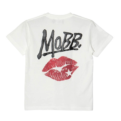 GLITTER KISS T-SHIRT -WHITE-