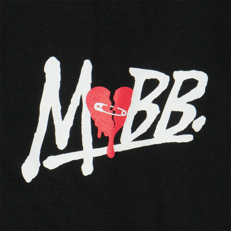 HEART BREAK T-SHIRT -BLACK-