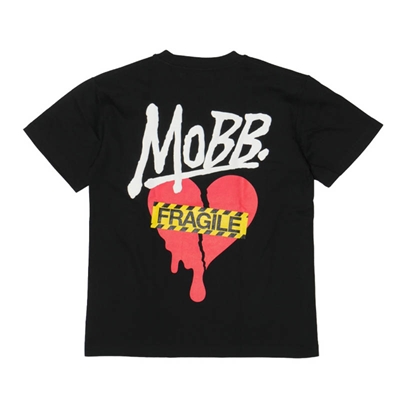 HEART BREAK T-SHIRT -BLACK-