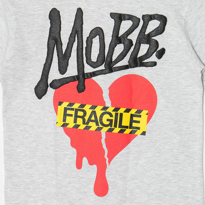 HEART BREAK T-SHIRT -GREY-