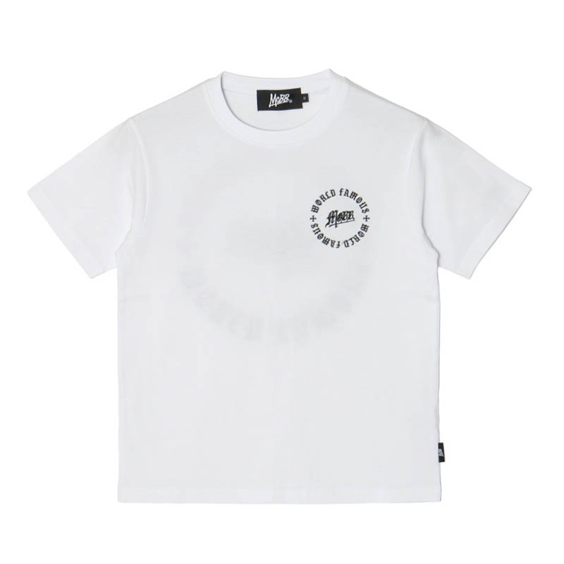 OLD CIRCLE EMBROIDERY T-SHIRT -WHITE-