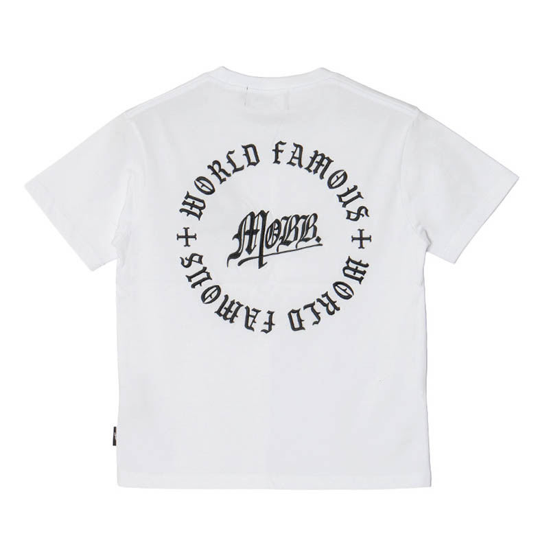 OLD CIRCLE EMBROIDERY T-SHIRT -WHITE-