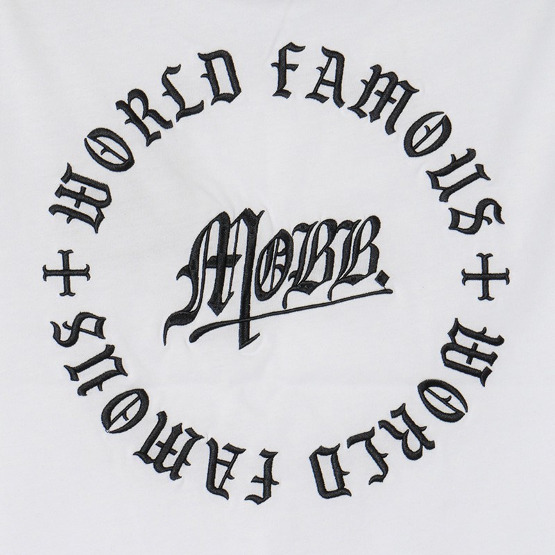 OLD CIRCLE EMBROIDERY T-SHIRT -WHITE-