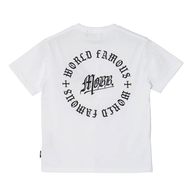 OLD CIRCLE EMBROIDERY T-SHIRT -WHITE-