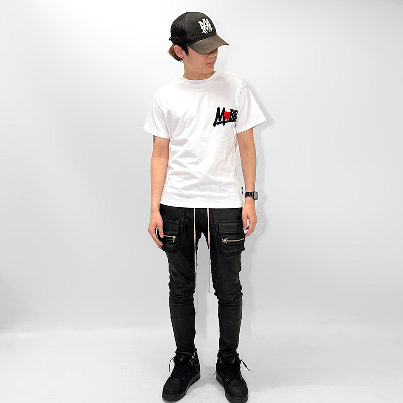 HEART DRIP BIG WAPPEN T-SHIRT -BLACK-