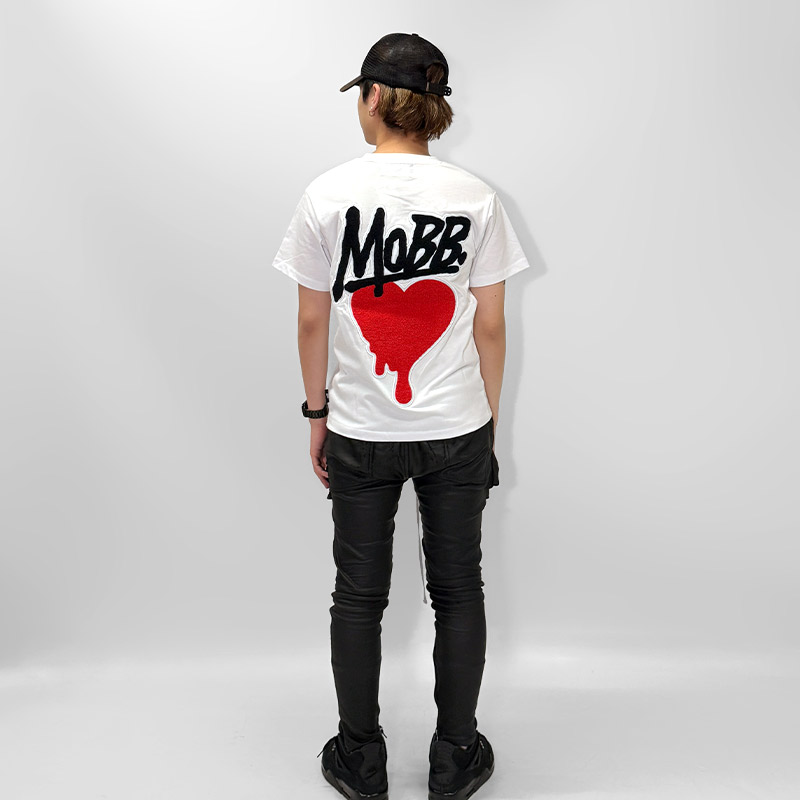 HEART DRIP BIG WAPPEN T-SHIRT -BLACK-