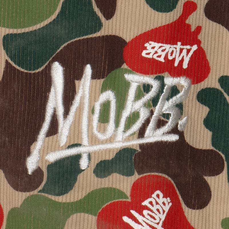 HEART DRIP CAMO BASEBALL SHIRT -BEIGE-