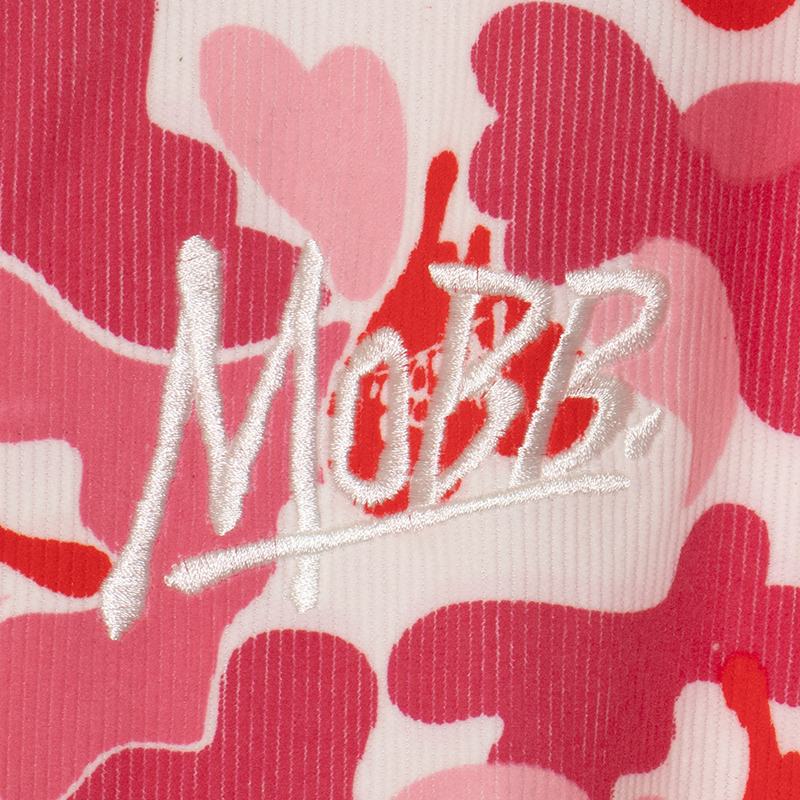 HEART DRIP CAMO BASEBALL SHIRT -PINK-