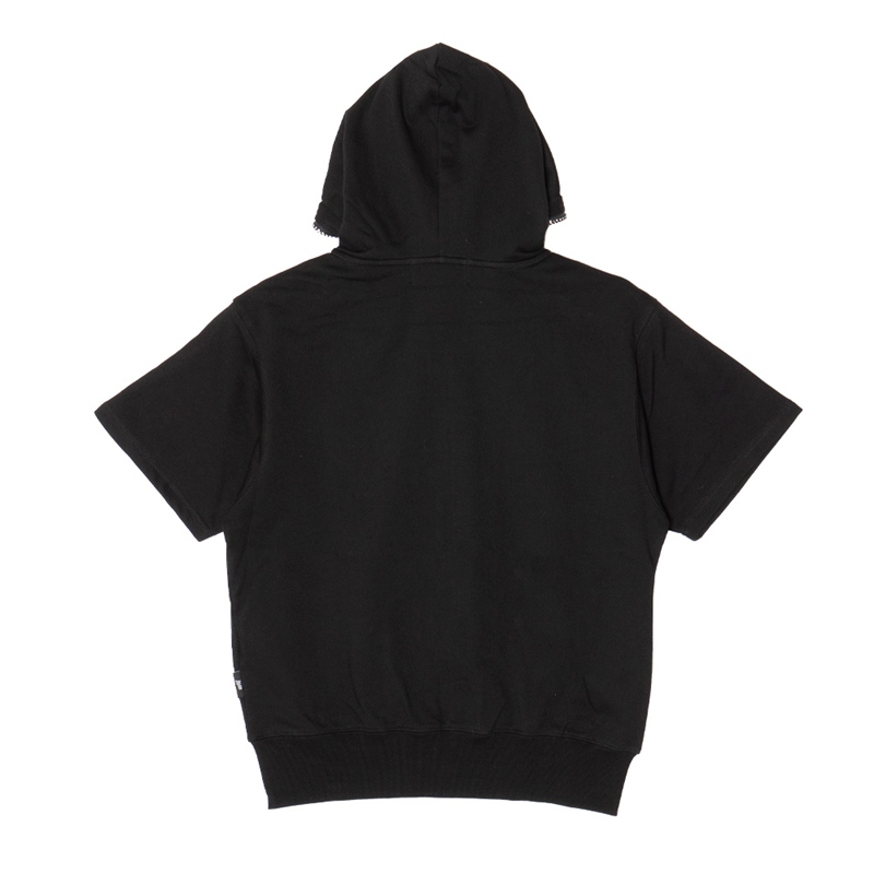 OG STONE ZIP S/S HOODIE -BLACK-
