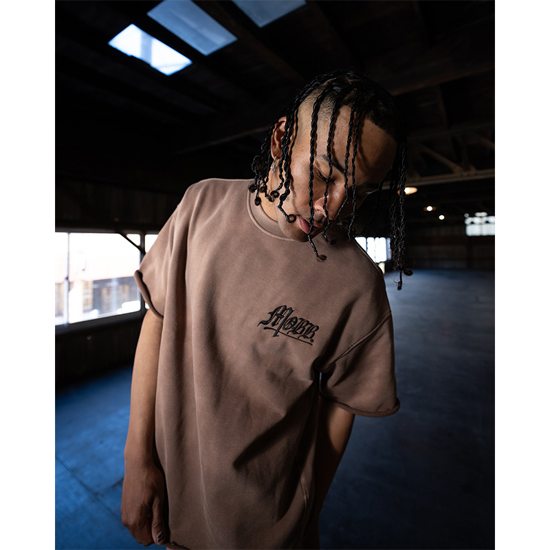 OLD OG PIGMENT S/S SWEAT -BEIGE-