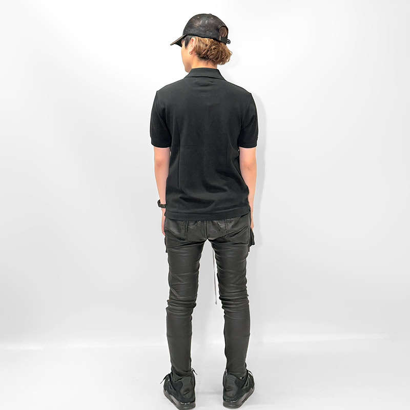 OG STONE POLO SHIRT -BLACK×WHITE-