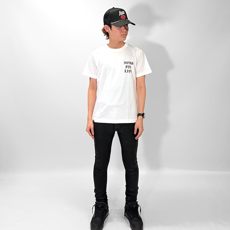 MOBB FOR LIFE T-SHIRT -WHITE-